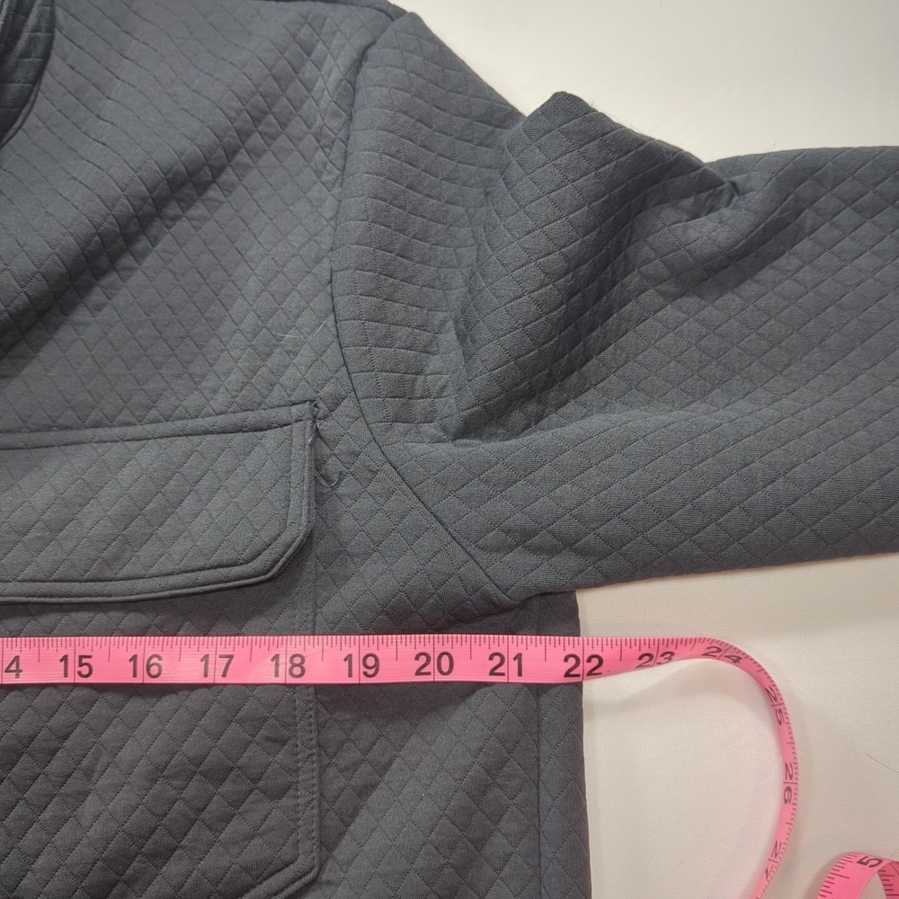 Magaschoni Button knit Stretch Blazer Womens Medium Jacket Dark‎ Gray 2 Pocket - Picture 4 of 7